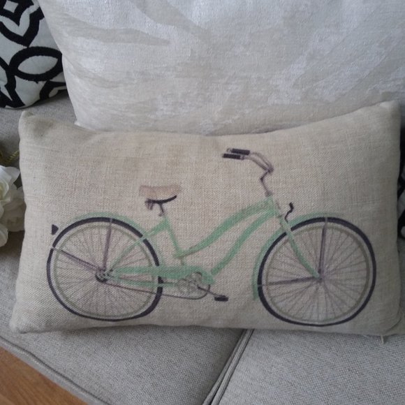 Unknown Other - WHIMSICAL Feather DOWN "Bike" PILLOW 2 SWEET